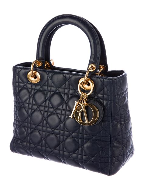 dior blue lady dior|medium lady dior bag price.